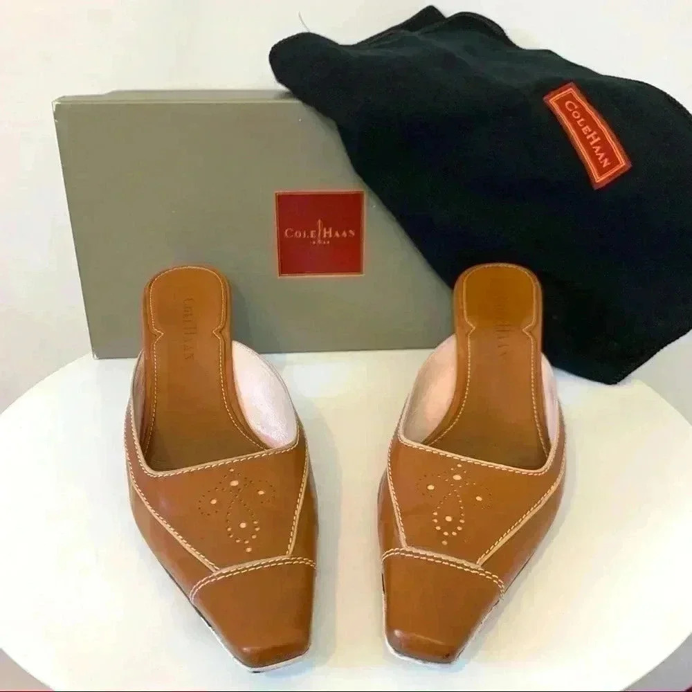 Cole Haan Cara high mule in caramel